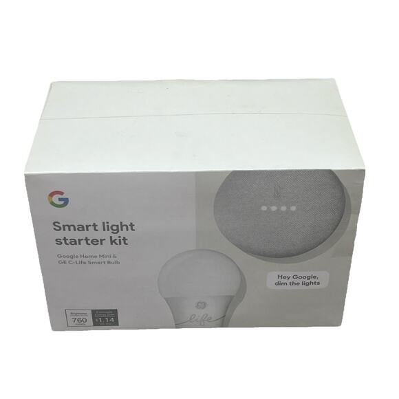 Google Smart Light Starter Kit w/ Home Mini & GE Smart Bulb (GA00518-US). {108}. - Picture 1 of 11